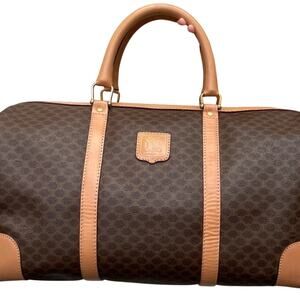 Vintage Celine Brown Macadam 45 Travel Totes